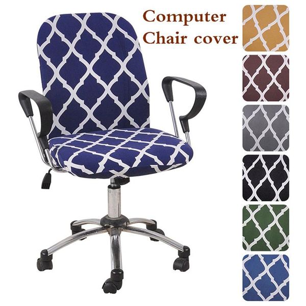 

chair covers printed elastic stretch office computer cover dust-proof game slipcover rotatable armchair protector