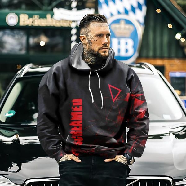 

men's hoodies & sweatshirts hoodie streetwear fashion hip hop 3d printed sweatshirt harajuku clothing, Black