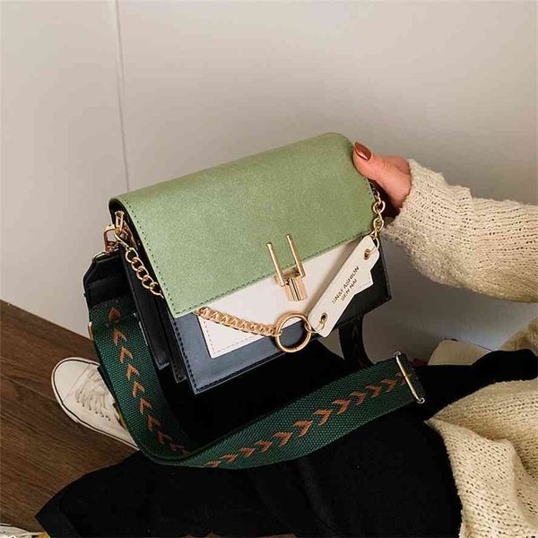 

autumn and winter 2020 new frosted contrast pu women's korean fashion trend single shoulder bag