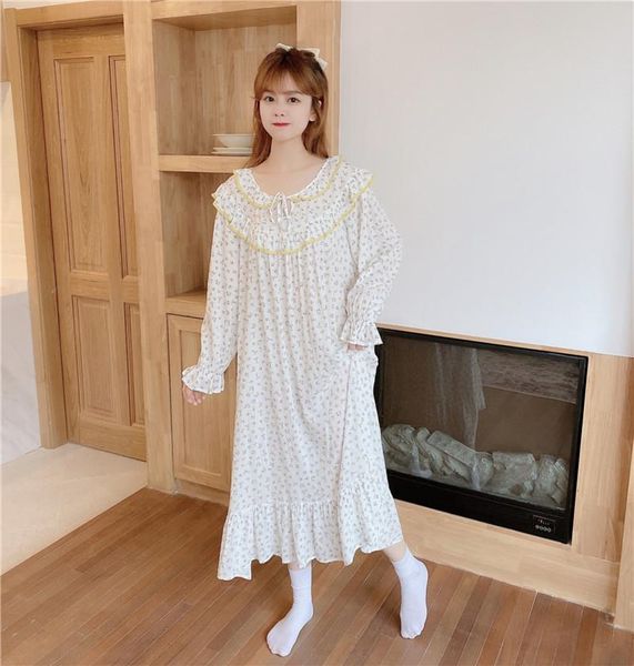 

women's sleepwear nightgown floral soft sweet cute loose, Black;red