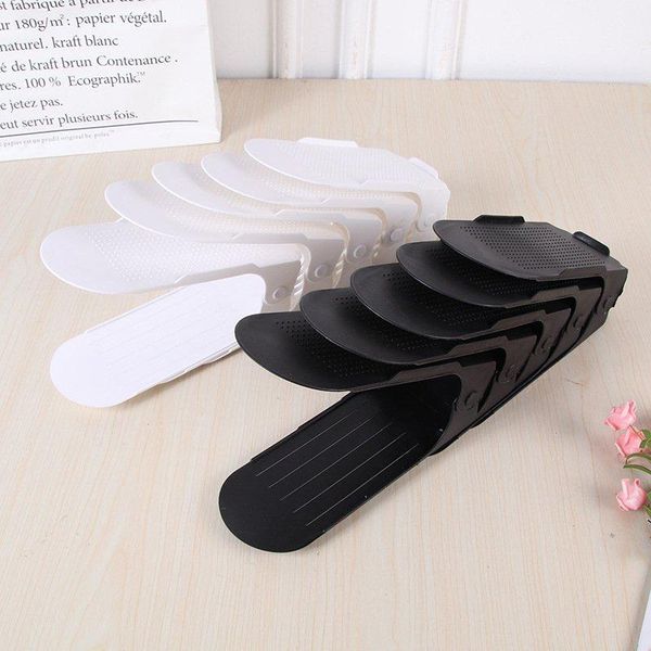

household double layer shoes rack plastic adjustable shoe slots home holder organizer clothing & wardrobe storage