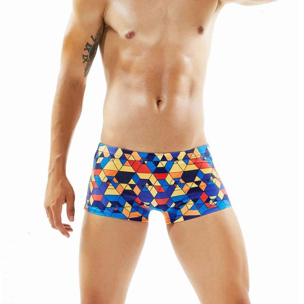 

men's swimwear swimming seobean hibin flat trunks low waist fashion swimsuit personalized coconut pattern