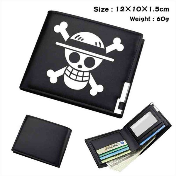 

anime one piece luffy law black pu wallet mens p card holder boys girls teenager leather casual purses otaku gifts, Red;black