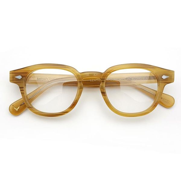 

fashion sunglasses frames brown acetate vintage retro lemtosh glasses personality men women optical computer, Black