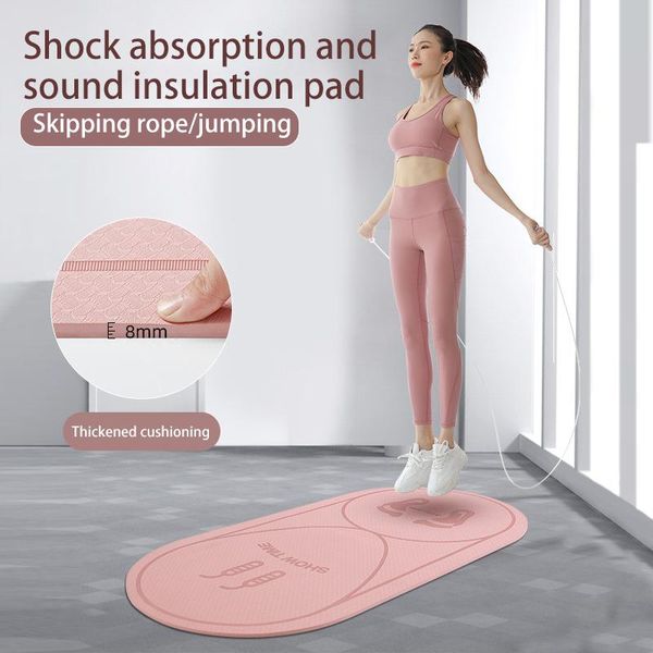 

yoga mats 8mm/6mm jump rope mat exercise cushioning mute sound insulation and absorption high density board anti-noice