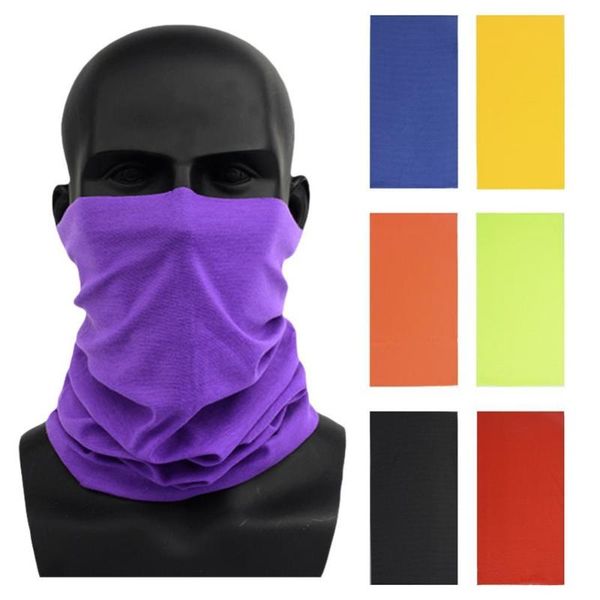 

s 7pcs outdoor cycling soft bandana face masked neck gaiter scarf headwear caps & masks, Black