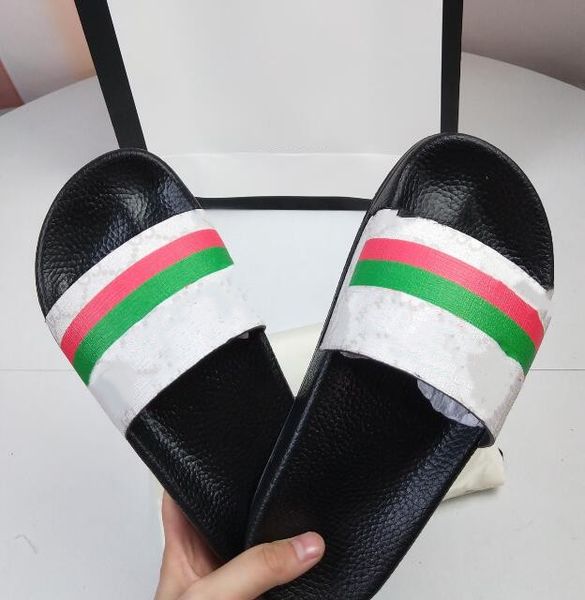 

127kw latest men design women flip flops slippers fashion leather slides sandals ladies casual shoes, Black