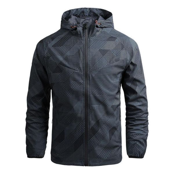 

men 's spring and autumn mountaineering jacket thin casual quick-drying windbreaker outdoor sports ly men's trench coats, Tan;black