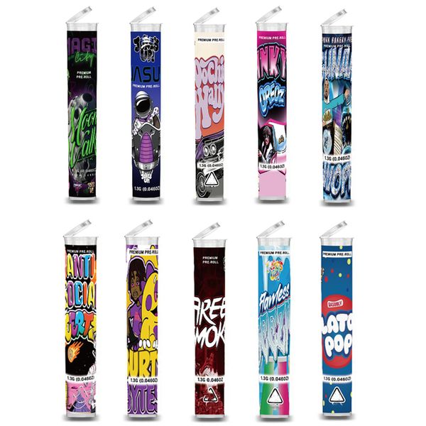

jokes up pre roll packaging bottle plastic cr pre-roll tubes with 26 designs stickers and heat shrinkable film