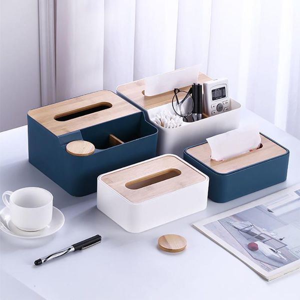 

tool organizers plastic wood tissue box desknordic paper towel rack holder removable storage home office organizer accessories