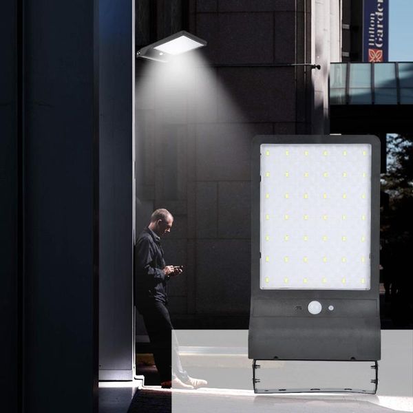 

solar lamps 42led outdoor motion sensor garden wall lamp remote control street light low consumption and energy saving