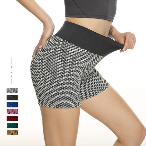

yoga outfit peach hip pants jacquard bubble shorts moisture wicking breathable high waist gym running tight sports base sportswear