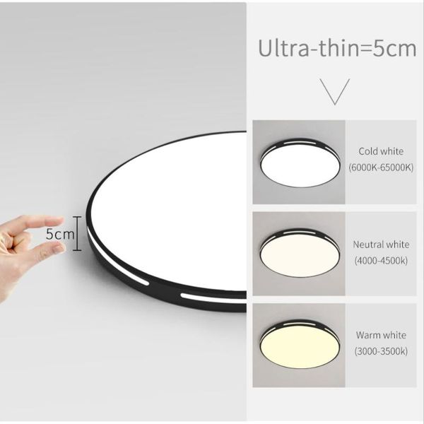 

ceiling light modern lamp panel living room round lighting fixture bedroom kitchen hall surface mount flush remote control lights