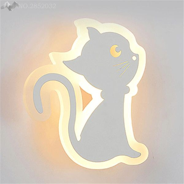 

wall lamp jw modern nordic cute cat light led for living room bedroom bedside aisle children home lighting decoration