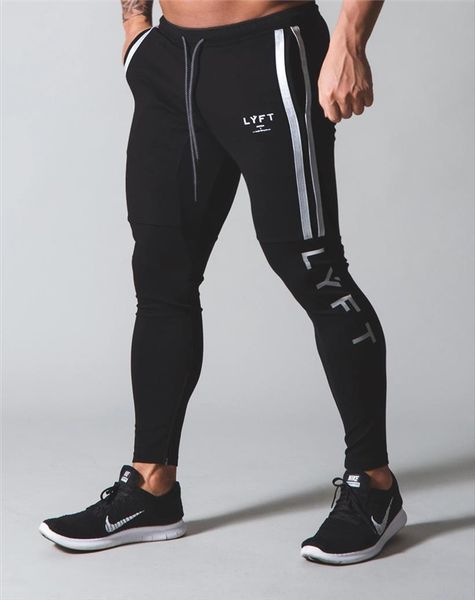 

half cut 2 line women pant autumn gym jogging joggers slim fit sweatpants cotton running sport, Black