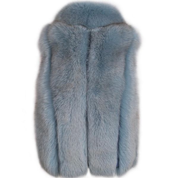 

women's fur & faux gilet natural ladies real women vest 7kxo, Black