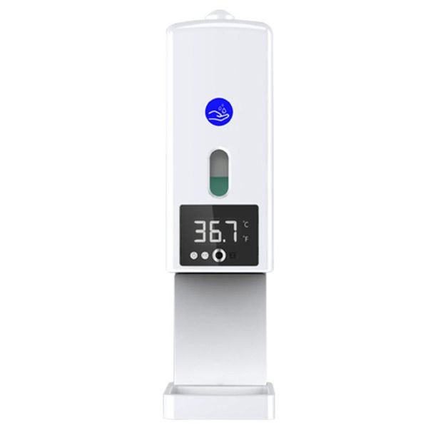 

liquid soap dispenser 1000ml 2 in 1 smart wall-mounted automatic non-contact temperature measuring infrared sensor hand sanitizer