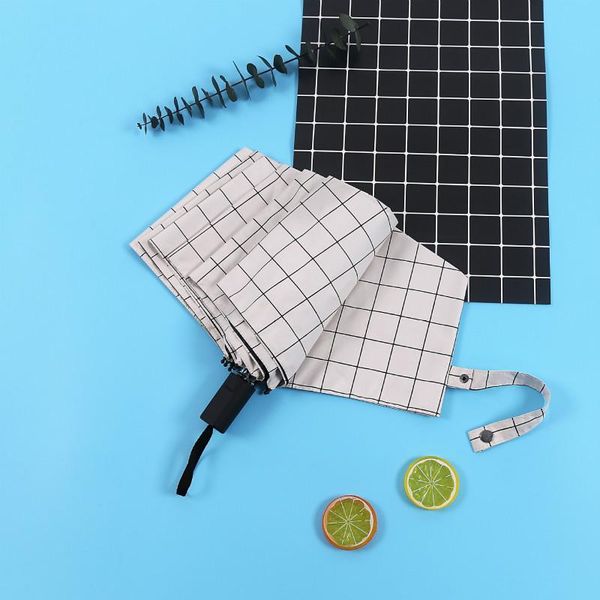 

umbrellas sun umbrella square lattice folding protection uv men and women dual-use