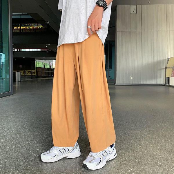 

men's pants summer thin casual male breeches black army green leg long man streetwear loose hip-hop xz87 size36-44