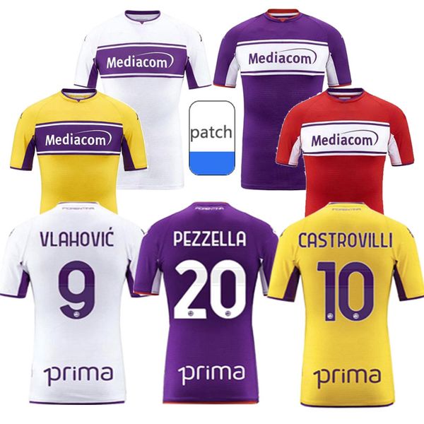

2021 2022 fiorentina soccer jerseys 21 22 ribery callejon prince chiesa florence cutrone pulgar pezzella vlahovic milenkovic football shirt, Black;yellow