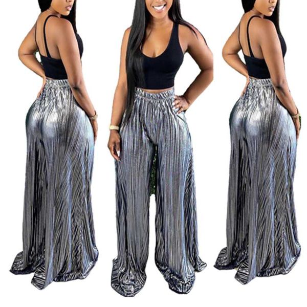 

plus size pants loose wide leg women trousers 2021 flash slacks high-waisted bottoms street wear 5xl, Black