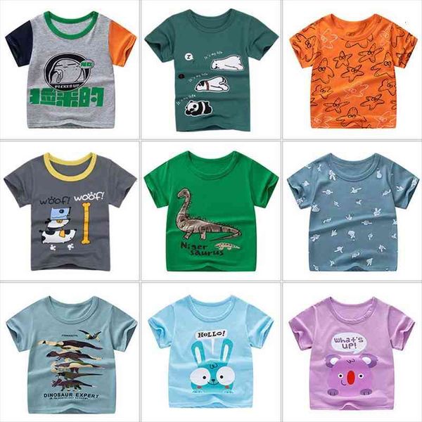 

children summer t shirt for boys girls kids tees cartoon 100% cotton shirts clothing fashion breathable short sleeves, Blue