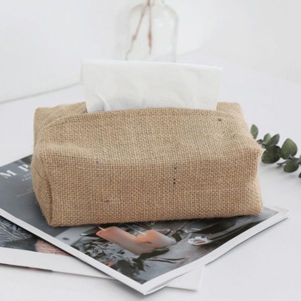 

tissue boxes & napkins simple jute box car toilet pumping living room desknapkin holder paper towel organizer container home decoration