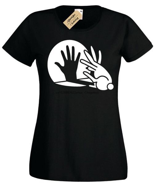 

men's t-shirts hand shadow puppet t-shirt funny cool womens ladies, White;black