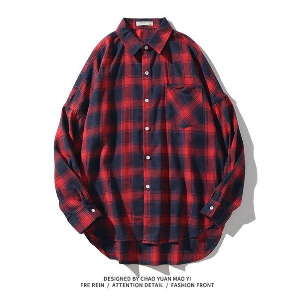 

men's casual shirts trendy ape clothing | street shooting item short front and long back autumn shirt style sub sleeve, White;black