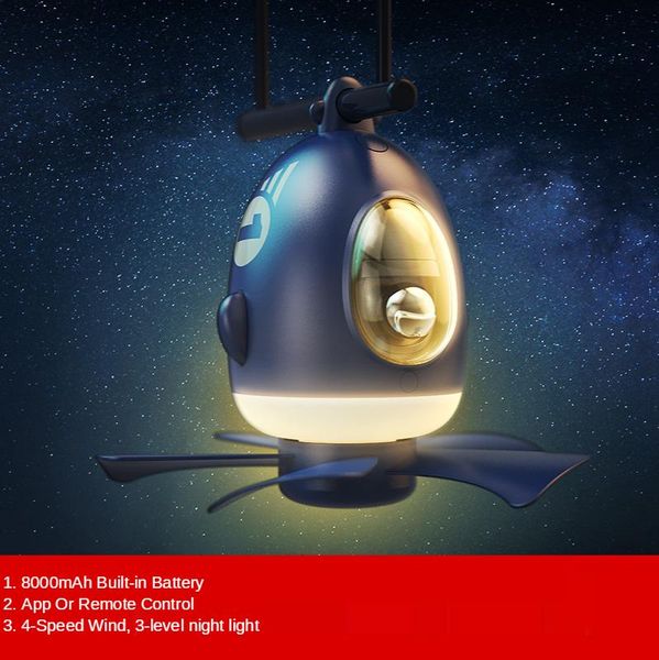 

electric fans penjor usb ceiling fan 8000ma battery rechargeable student mosquito net hanging dormitory mute belt remote app control sp1067