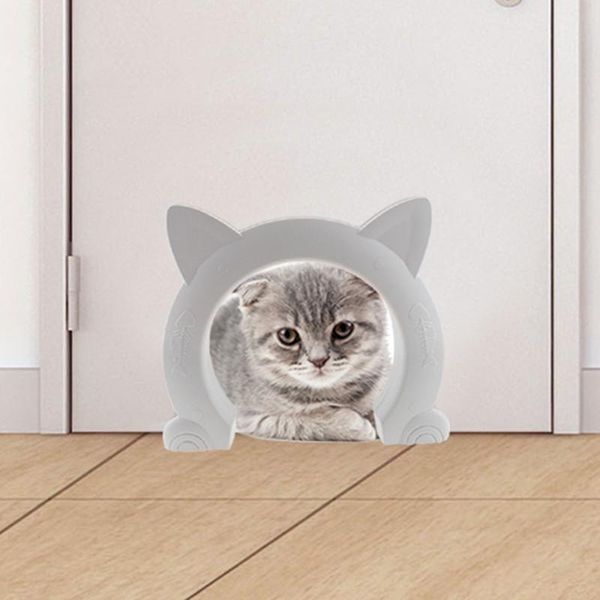 

cat carriers,crates & houses door dog hole access direction controllable toy for pet training cats kitten abs plastic small gate kit