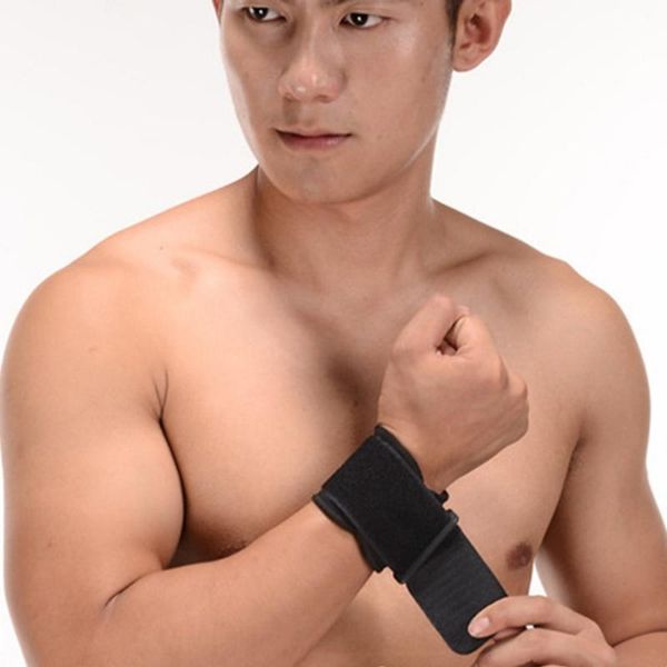 

pair/set adjustable bandage wrist support brace men women anti-sprain fitness professional sports protection straps, Black;red