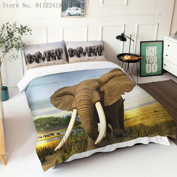 

bedding sets 3d printing elephant set animal comforter cover single double full  boys girls bed bedspread 2/3 piece