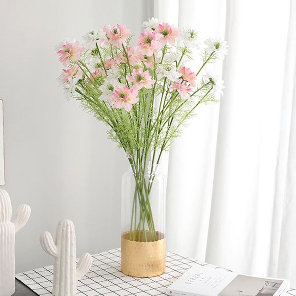 

head galsang flower bouquet artificial silk flowers party diy home table wedding decorations 70cm coreopsis fake decorative & wreaths