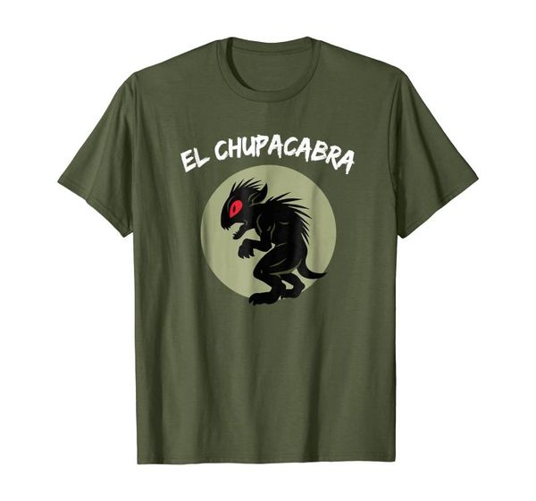 

men's t-shirts el chupacabra t shirt, White;black