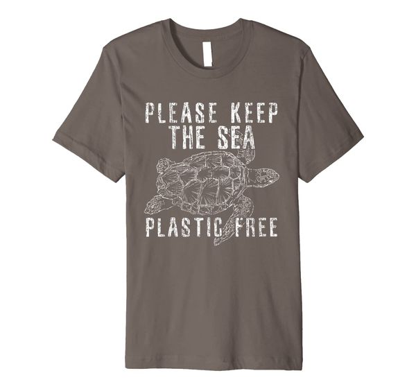 

Please Keep The Sea Plastic Free - Sea Turtle Environmental Premium T-Shirt, Mainly pictures
