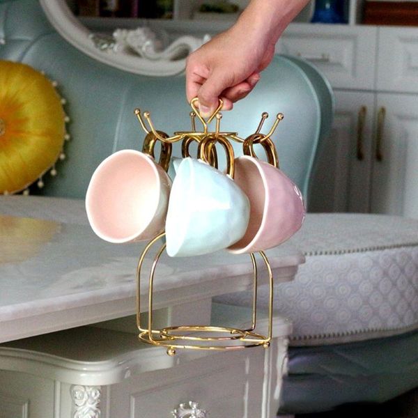 

solid metal mug cup rack creative tanding stand holder