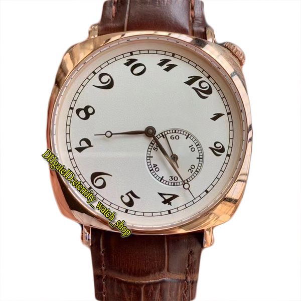 

2022 aif mens watch historiques american 1921 a4400 mechanical hand-winding 82035/000r-9359 white dial rose gold case leather strap super ed, Slivery;brown