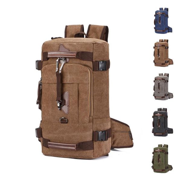 

canvas hiking backpack leisure sports retro