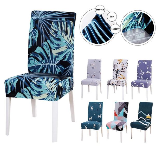 

elastic chair cover christmas stretch seat slipcovers for dining room el banquet home 1/2/4/6pcs universal size covers