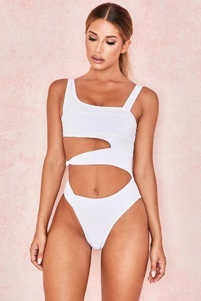 

women's swimwear 2021 white one piece swimsuit women cut out push up monokini bathing suits beach wear swimming suit for, White;black