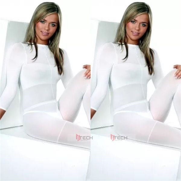 

elastic massage bodysuit white slimming suit bodysuit for cellulite treatments
