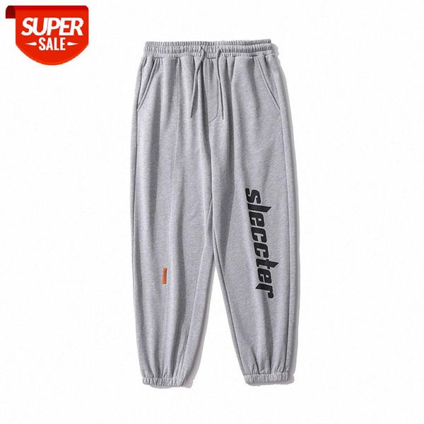 

letter printing casual trousers with leggings men's wind sports pants #z036, Black