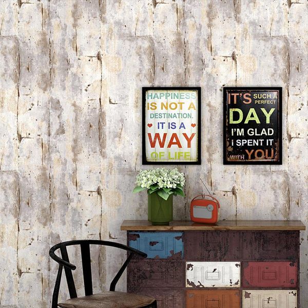 

wallpapers retro nostalgic industrial style loft wallpaper internet cafe barber clothing shop coffee restaurant plain cement gray