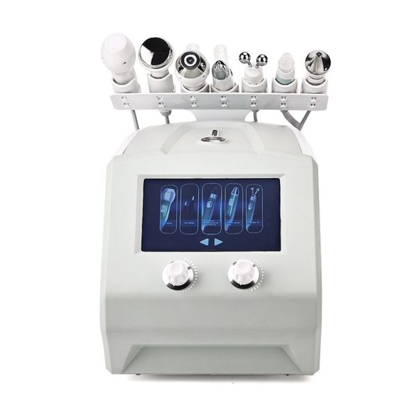 

new product 8 in 1 oxygen bubble skin comprehensive beauty instrument facial massage device micro dermabrasion machine, Black;white