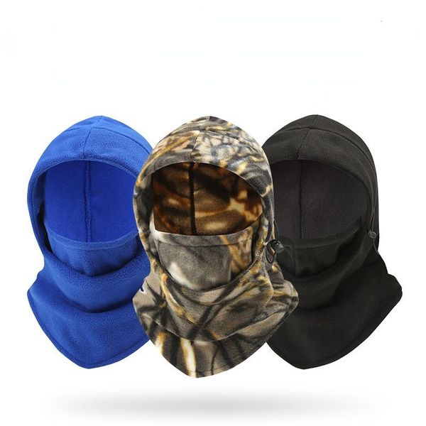 

cycling caps & masks camouflage balaclava full face scarf ski cover winter neck head warmer tactical helmet liner, Black