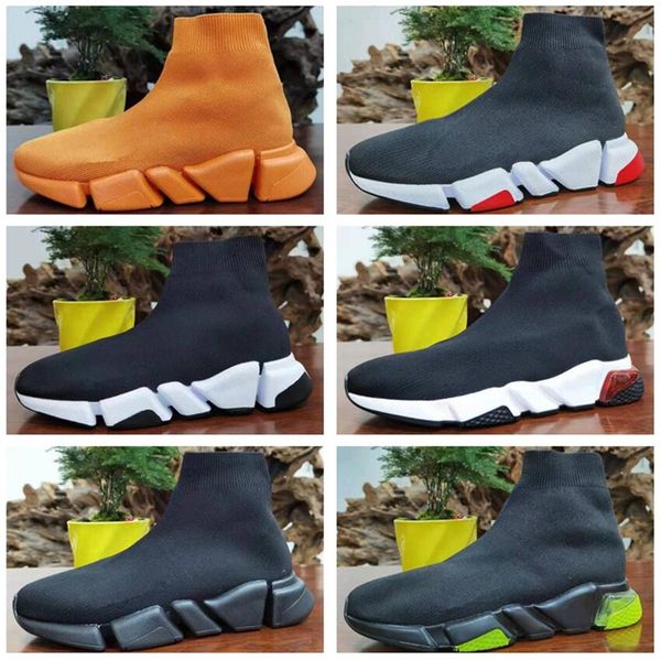 

designer men casual shoes womens 2.0 speed trainer sock boots socks boot speeds shoe runners sneakers knit women 1.0 walking triple black wh