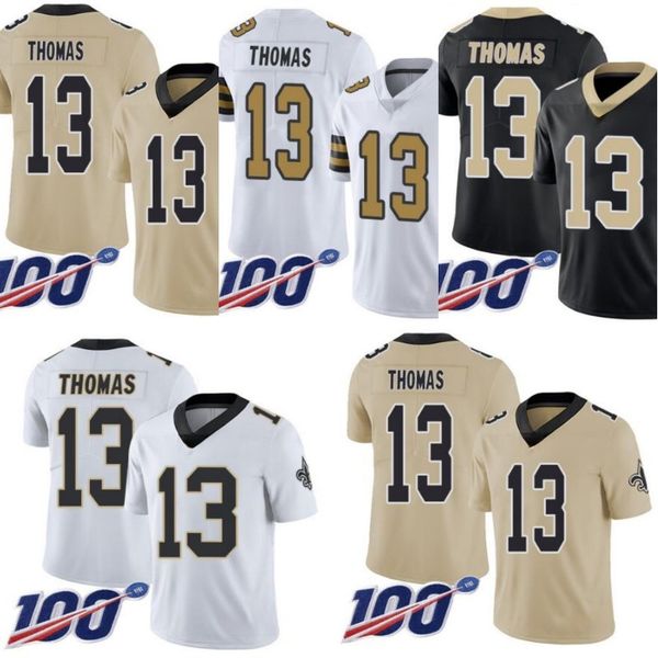

new orleans saints men #13 michael thomas women youth 100th jersey, Black;red