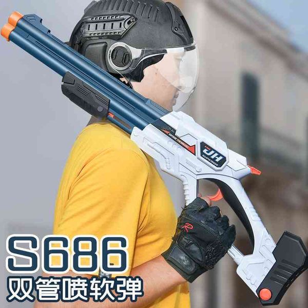 

s686 soft bullet rifle sdouble barrel segg sniper boys toy gun simulation children boys