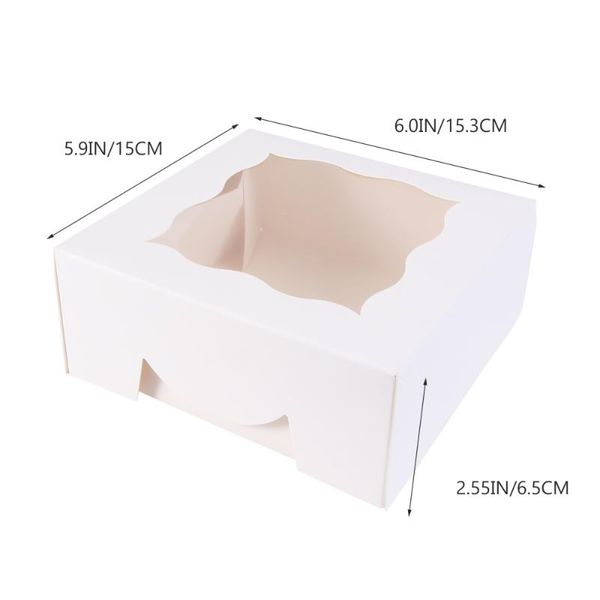 

gift wrap 5pcs window dessert packing boxes baking cake